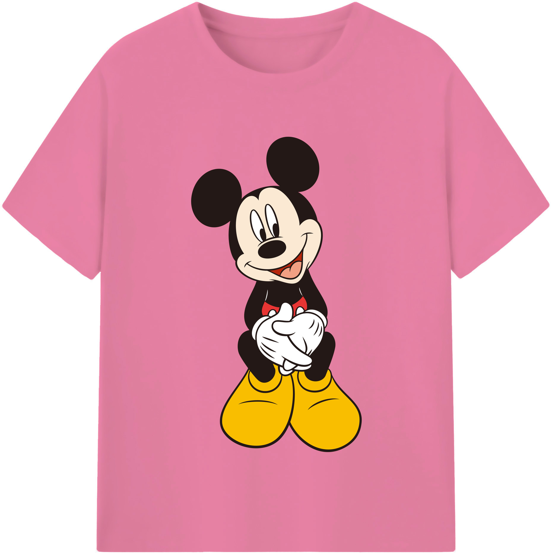 （画像用） ミッキーマウス Mickey Mouse 綿100％半袖Tシャツ（フロントプリント）